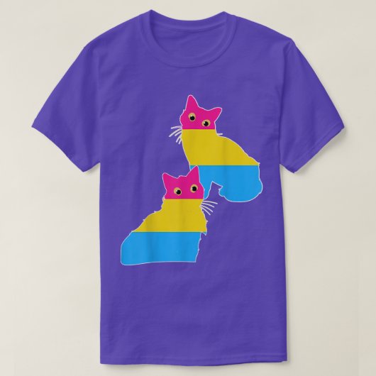 パンセアルキャットオーナー同性愛者パンプライド月LGBTQパン Tシャツ (デザイン正面)