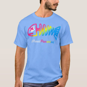 パンセアルプライドフィッシュおもしろいスケルトンLGBTQパンセウアリ Tシャツ