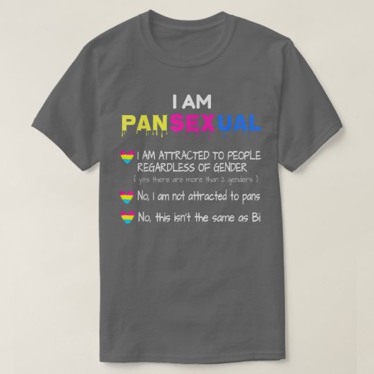 パンセアル定おもしろい義プライドLGBTティー  Tシャツ (デザイン正面)