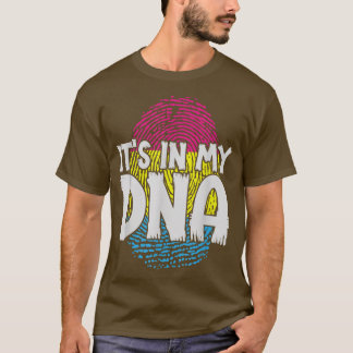 パンセアル指紋パンプライド月DNA LGBTQパン Tシャツ