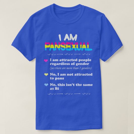 パンセアル   定義面白いゲイプライドLGBT  Tシャツ (デザイン正面)