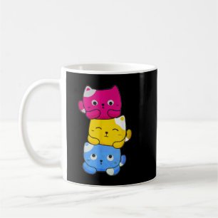 パンセクシャルかわいい猫アニメアートかわいいパンプライド コーヒーマグカップ