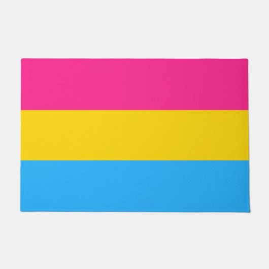 パンセクシャルフラッグ玄関マット ドアマット (正面)