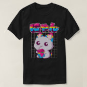 パンセクシャルプライドかわいいキャットストロベリーミルクパンセー Tシャツ (デザイン正面)