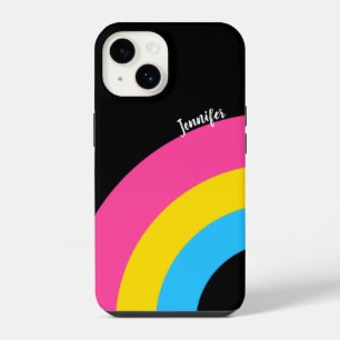 パンセクシャルプライドレインボーかわいらしフパーソナライズされた iPhone 14ケース