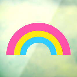 パンセクシャルプライドレインボーパーソナライズされたフ ウィンドウサイン