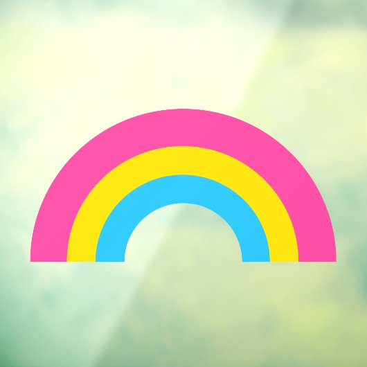 パンセクシャルプライドレインボーパーソナライズされたフ ウィンドウサイン (シート3)