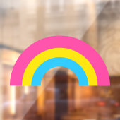 パンセクシャルプライドレインボーパーソナライズされたフ ウィンドウサイン (シート2)