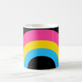 パンセクシャルプライドレインボー旗モノグラかわいらしム コーヒーマグカップ (中央)