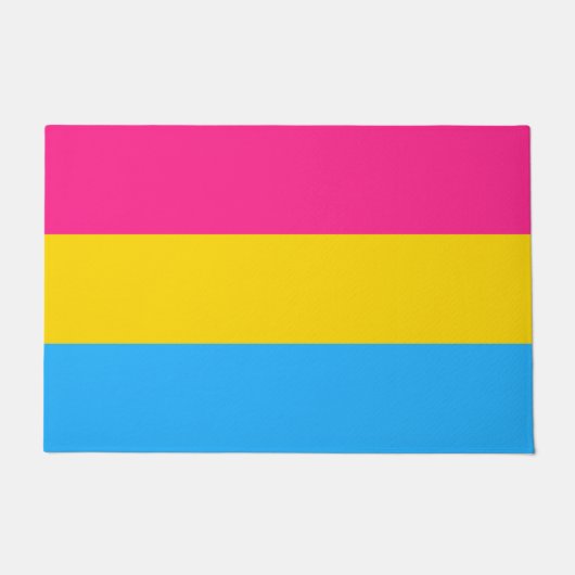 パンセクシャルプライド国旗LGBTQ ドアマット (正面)
