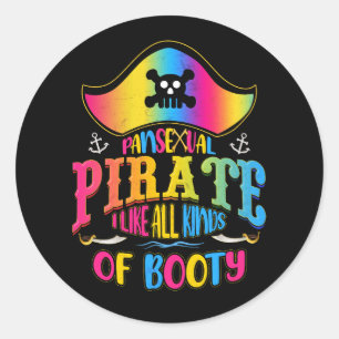 パンセクシャルプライド海賊Lgbtq LgbtパンゲイトランスP ラウンドシール