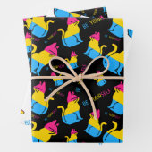 パンセクシャルプライド猫 – 自分らしく ラッピングペーパーシート (インサイチュ)