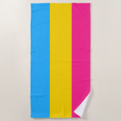 パンセクシャルプライド（パン国旗） ビーチタオル (正面)