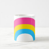 パンセクシャルレインボープライドフラッグかわいい コーヒーマグカップ (中央)