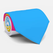 パンセクシャル国旗ピンクイエローブルーストライプのLGBT ネクタイ (ロール)