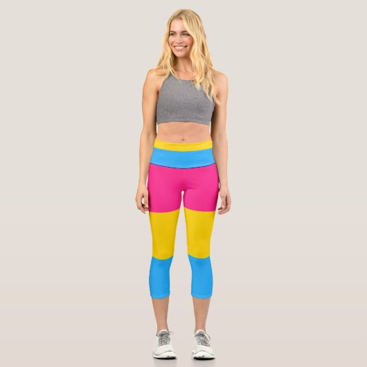 パンセクシャル国旗 カプリレギンス (正面)