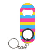 パンセクシャル国旗 キーホルダー栓抜き (正面)