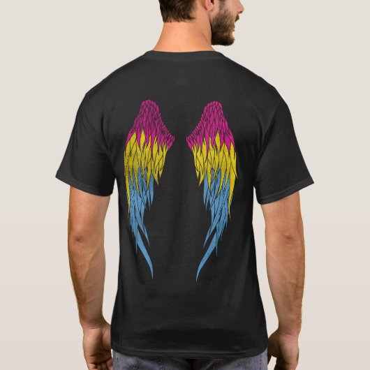 パンセクシャル国旗 – Angel Wings Tシャツ (裏面)
