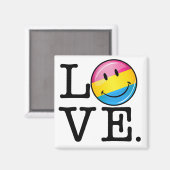 パンセクシャル愛微笑の旗 マグネット (正面/裏面)