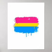 パンセクシャル旗の垂れ下がり ポスター (正面)