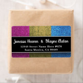 パンセクシャル・ゲイ・プライド・フラッグ・カラーズ・グリッター・スパークル ラベル (インサイチュ)