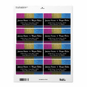 パンセクシャル・ゲイ・プライド・フラッグ・カラーズ・グリッター・スパークル ラベル (フルシート)