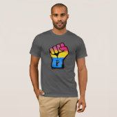 パンセクシャル・プライドの拳 Tシャツ (正面フル)