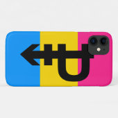 パンセクシャル・プライド・フラッグ Case-Mate iPhoneケース (裏面(横))