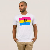 パンセクシャル・プライド・フラッグ Tシャツ (正面フル)
