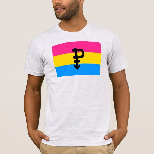 パンセクシャル・プライド・フラッグ Tシャツ (正面)