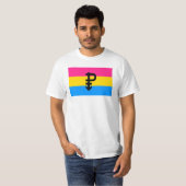 パンセクシャル・プライド・フラッグ Tシャツ (正面フル)
