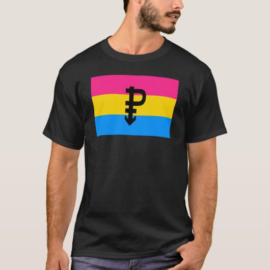 パンセクシャル・プライド・フラッグ Tシャツ (正面)