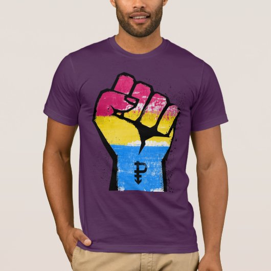 パンセクシャル・プライド・レジスタンス Tシャツ (正面)