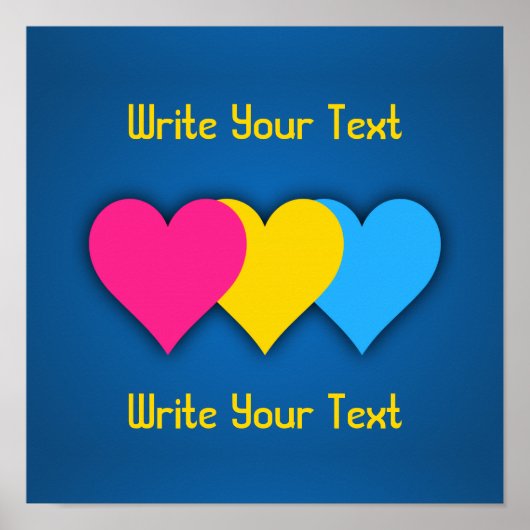 パンセクシュアリティプライドハートポスター ポスター (正面)