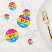 パンセクシュアリティプライドフラグと文字紙吹雪 コンフェッティ (グループ)