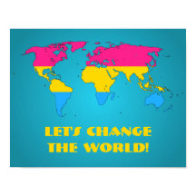 パンセクシュアリティプライドワールドマップポスター