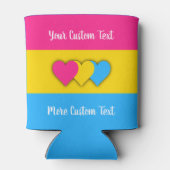 パンセクシュアリティプライド国旗と文字 缶クーラー (裏面)