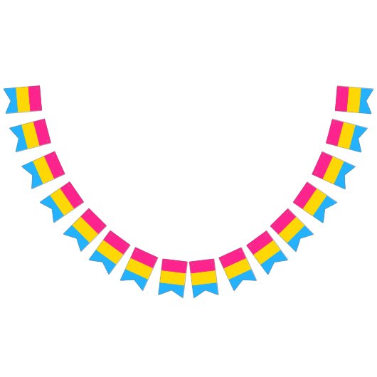 パンセクシュアリティプライド国旗のバナー バンティングフラッグ (全)