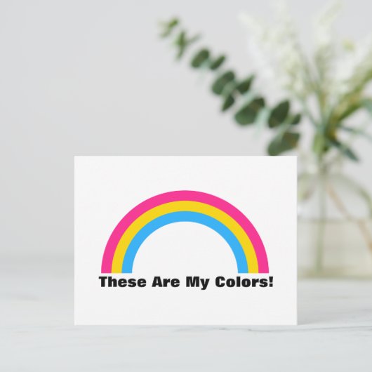 パンセクシュアリティレインボープライドはがき ポストカード (スタンド正面)