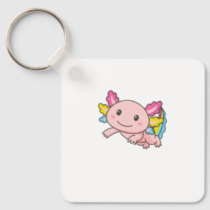 パンセクシュアルフラグジューンプライドLGBTQアクソロトル キーホルダー