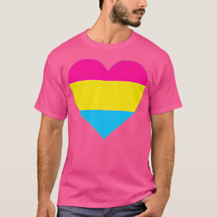 パンセクシュアルフラグLGBラブハートポケットプリント  Tシャツ
