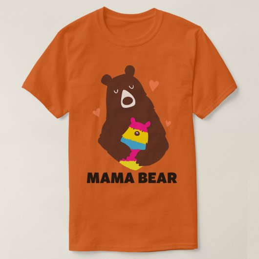 パンセクシュアルママベアーパンプライドLGBT Tシャツ (デザイン正面)