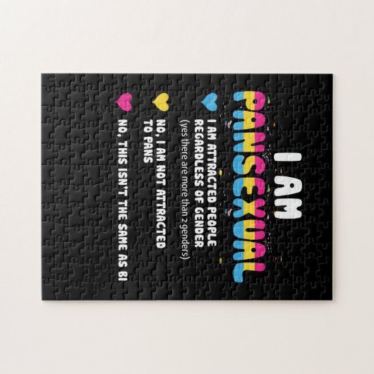 パンセクシュアル定義 – おもしろいゲイプライドLGBT ジグソーパズル (横)