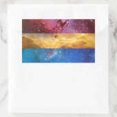 パンセクシュアル星雲の国旗のシール 長方形シール (バッグ)