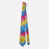 パンセクシュアル·ドラゴン·ダマスク-プライド旗の色 ネクタイ (正面)