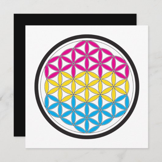 パンセクシュアル 神聖幾何学 招待状 (正面/裏面)