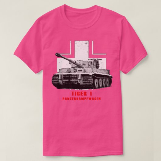 パンゼルカンファワーゲンタイガーI軍隊タンク第2次世界大戦 Tシャツ (デザイン正面)