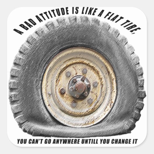 パンタイヤのような悪い態度 スクエアシール (正面)