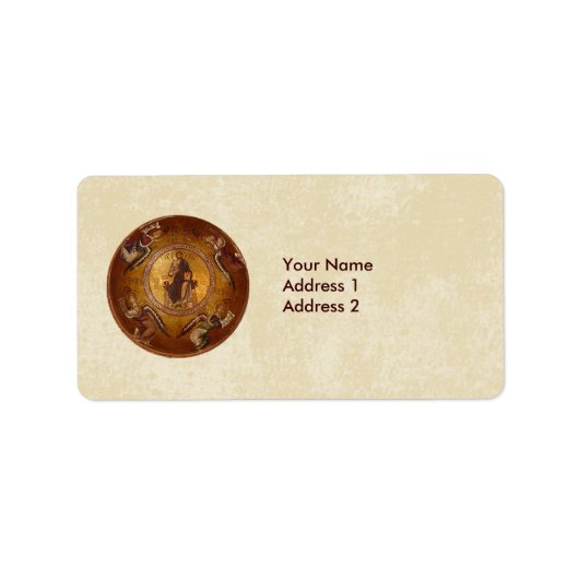 パンタクターのキリスト教のアイコン ラベル (正面)