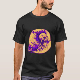 パンタトゥーTシュラポップ・アートのリアリスデコールTローブロウスカル Tシャツ